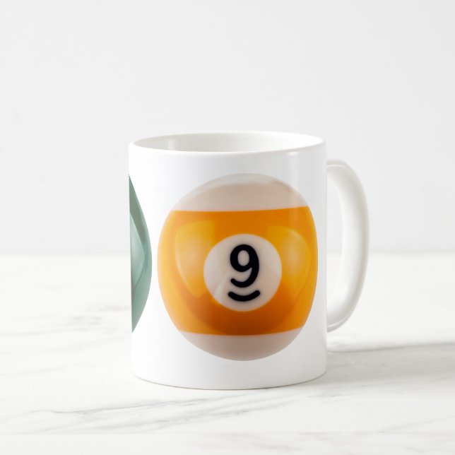 SlipperyJoe's 69 hard pool table two billiard ball Coffee Mug (Front Right)