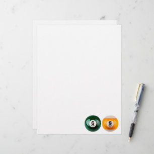 SlipperyJoe's 69 hard pool table two billiard ball Custom Letterhead