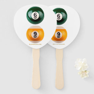 SlipperyJoe's 69 hard pool table two billiard ball Hand Fan