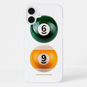 SlipperyJoe's 69 hard pool table two billiard ball iPhone 16 Plus Case