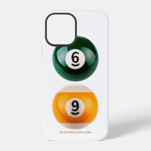SlipperyJoe's 69 hard pool table two billiard ball iPhone 12 Pro Case