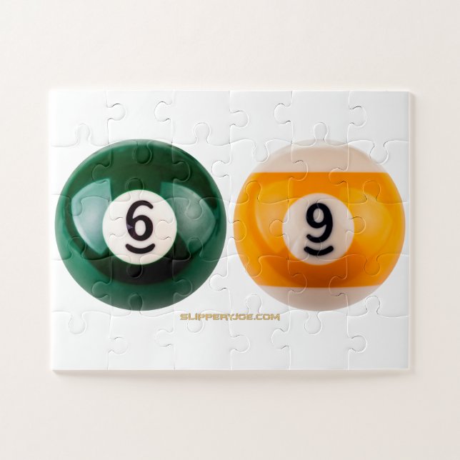 SlipperyJoe's 69 hard pool table two billiard ball Jigsaw Puzzle (Horizontal)