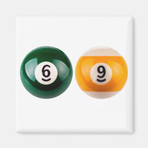 SlipperyJoe's 69 hard pool table two billiard ball Magnet