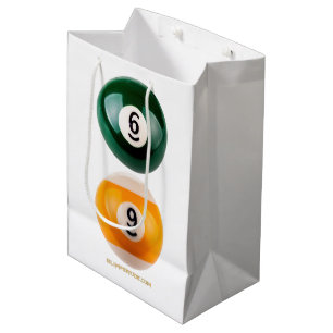 SlipperyJoe's 69 hard pool table two billiard ball Medium Gift Bag
