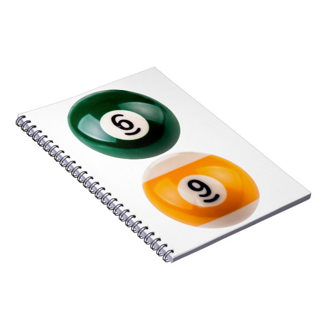 SlipperyJoe's 69 hard pool table two billiard ball Notebook (Right Side)