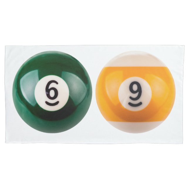 SlipperyJoe's 69 hard pool table two billiard ball Pillowcase (Front)