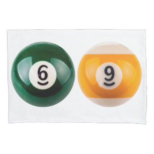 SlipperyJoe's 69 hard pool table two billiard ball Pillowcase