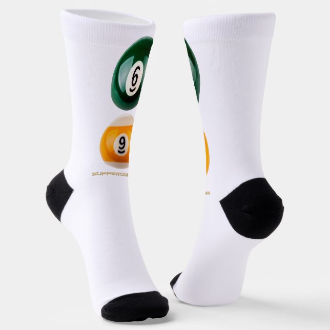 SlipperyJoe's 69 hard pool table two billiard ball Socks (Angled)