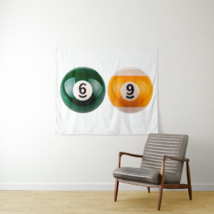 SlipperyJoe's 69 hard pool table two billiard ball Tapestry