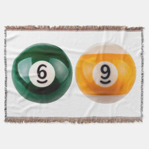 SlipperyJoe's 69 hard pool table two billiard ball Throw Blanket