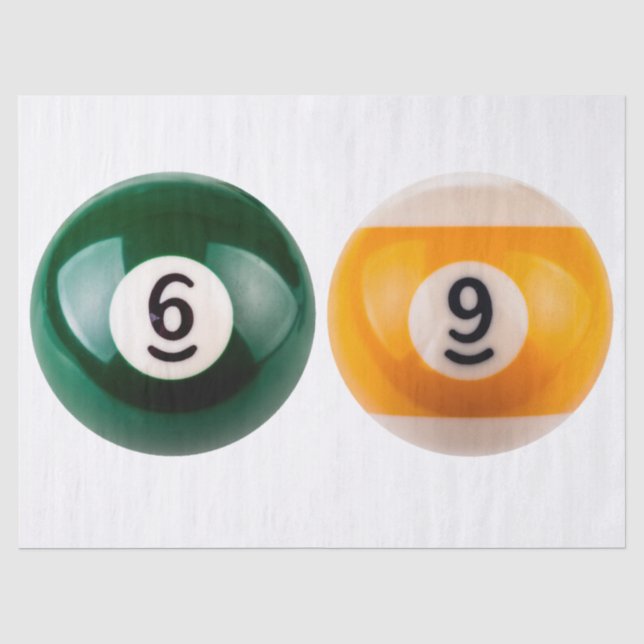 SlipperyJoe's 69 hard pool table two billiard ball Tissue Paper (Front)