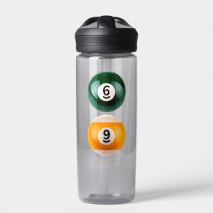 SlipperyJoe's 69 hard pool table two billiard ball Water Bottle