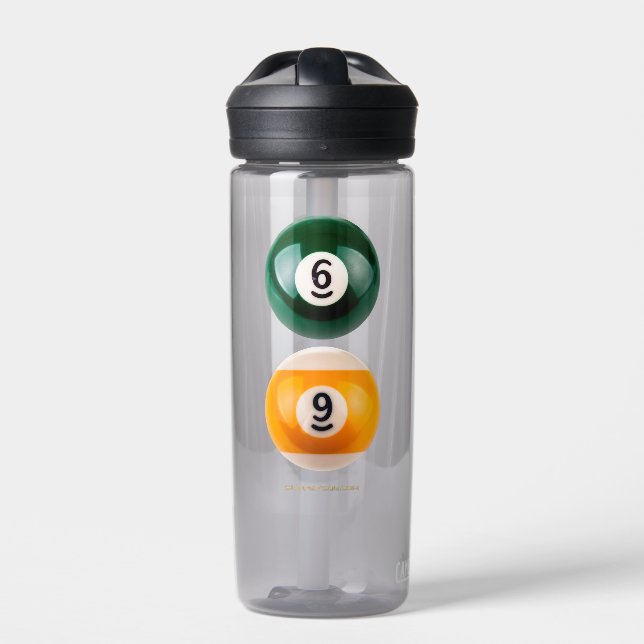 SlipperyJoe's 69 hard pool table two billiard ball Water Bottle (Front)