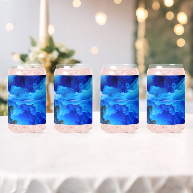 SlipperyJoe's abstract cloud artwork colourful sur Can Glass (Insitu (Wedding))