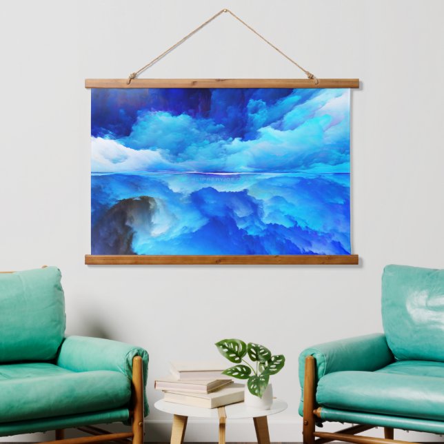 SlipperyJoe's abstract cloud artwork colourful sur Hanging Tapestry (Living Room)