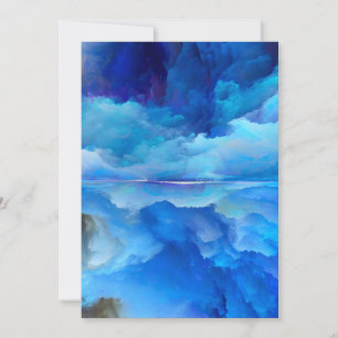 SlipperyJoe's abstract cloud artwork colourful sur Holiday Card