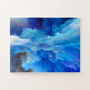 SlipperyJoe's abstract cloud artwork colourful sur Jigsaw Puzzle
