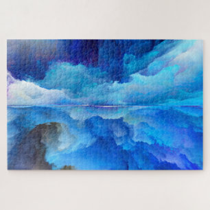 SlipperyJoe's abstract cloud artwork colourful sur Jigsaw Puzzle