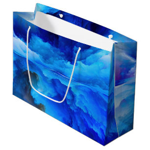 SlipperyJoe's abstract cloud artwork colourful sur Large Gift Bag