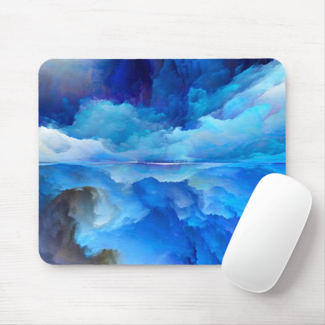 SlipperyJoe's abstract cloud artwork colourful sur Mouse Pad (With Mouse)