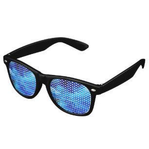 SlipperyJoe's abstract cloud artwork colourful sur Retro Sunglasses