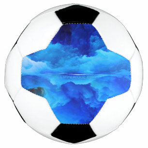SlipperyJoe's abstract cloud artwork colourful sur Soccer Ball