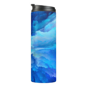 SlipperyJoe's abstract cloud artwork colourful sur Thermal Tumbler