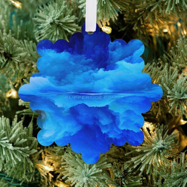 SlipperyJoe's abstract cloud artwork colourful sur Tree Decoration Card (Insitu (Tree))