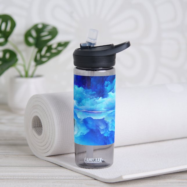 SlipperyJoe's abstract cloud artwork colourful sur Water Bottle (Yoga)