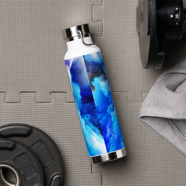 SlipperyJoe's abstract cloud artwork colourful sur Water Bottle (Gym)