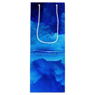 SlipperyJoe's abstract cloud artwork colourful sur Wine Gift Bag