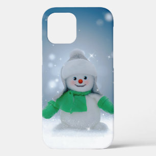 SlipperyJoe's adorable Christmas snowman character iPhone 12 Pro Case