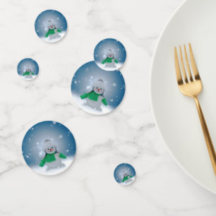 SlipperyJoe's adorable Christmas snowman character Confetti