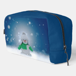 SlipperyJoe's adorable Christmas snowman character Dopp Kit