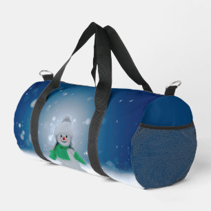 SlipperyJoe's adorable Christmas snowman character Duffle Bag