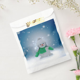 SlipperyJoe's adorable Christmas snowman character Favour Bag