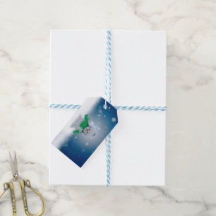 SlipperyJoe's adorable Christmas snowman character Gift Tags