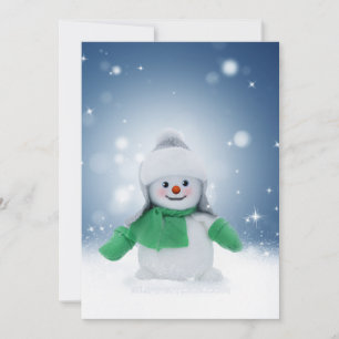 SlipperyJoe's adorable Christmas snowman character Holiday Card