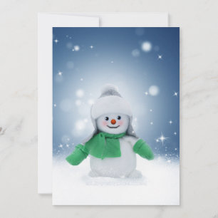 SlipperyJoe's adorable Christmas snowman character Holiday Card