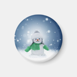 SlipperyJoe's adorable Christmas snowman character Magnet
