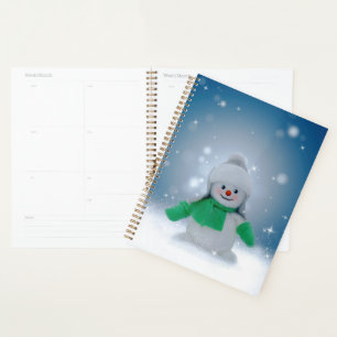 SlipperyJoe's adorable Christmas snowman character Planner