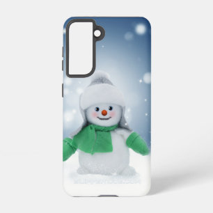 SlipperyJoe's adorable Christmas snowman character Samsung Galaxy Case