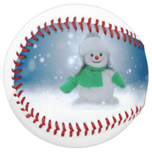 SlipperyJoe's adorable Christmas snowman character Softball