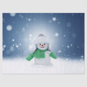 SlipperyJoe's adorable Christmas snowman character Tissue Paper