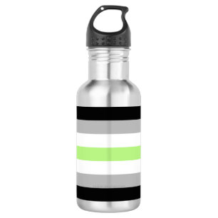SlipperyJoe's Agender Pride Flag gay gifts LGBTQIA 532 Ml Water Bottle
