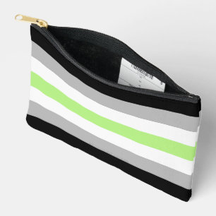 SlipperyJoe's Agender Pride Flag gay gifts LGBTQIA Accessory Pouch