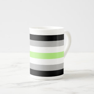 SlipperyJoe's Agender Pride Flag gay gifts LGBTQIA Bone China Mug