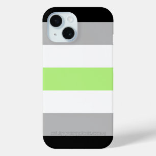 SlipperyJoe's Agender Pride Flag gay gifts LGBTQIA iPhone 15 Case