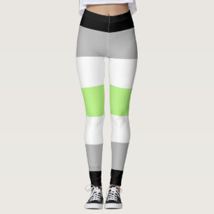 SlipperyJoe's Agender Pride Flag gay gifts LGBTQIA Leggings