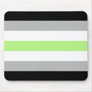 SlipperyJoe's Agender Pride Flag gay gifts LGBTQIA Mouse Pad